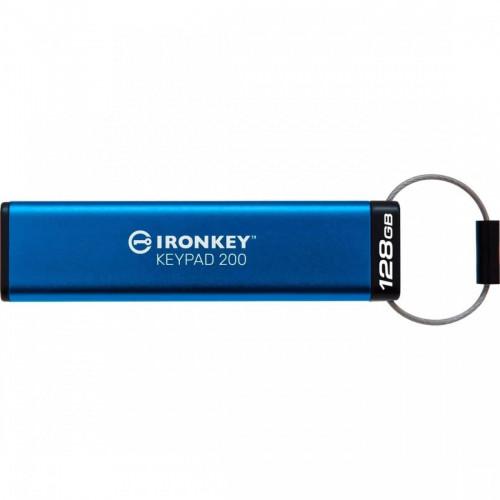 Флеш-накопичувач USB3.2 128GB Kingston IronKey Keypad 200 Type-C Blue (IKKP200C/128GB)
