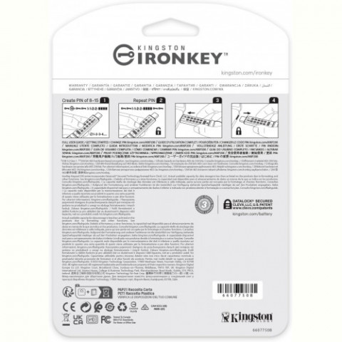 Флеш-накопичувач USB3.2 128GB Kingston IronKey Keypad 200 Type-C Blue (IKKP200C/128GB)