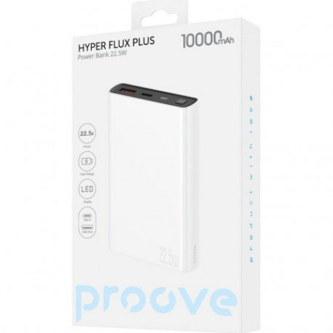 Зовнішній акумулятор Proove Hyper Flux Plus 10000mAh 22.5W White (PBF122120002)