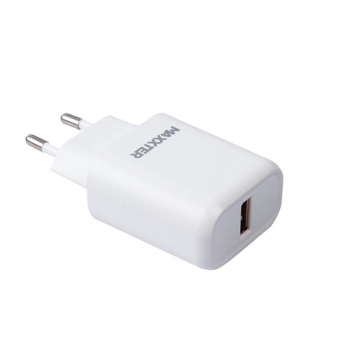 Мережевий зарядний пристрій Maxxter (1USBх2.4А) QC3.0 White (WC-QC-AtC-01) + кабель USB Type-C