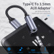 Адаптер Essager USB Type-C - 3.5 мм (M/F), 0.1 м, Black (EZJE01-0G)