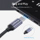 Адаптер Essager USB Type-C - 3.5 мм (M/F), 0.1 м, Black (EZJE01-0G)
