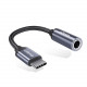 Адаптер Essager USB Type-C - 3.5 мм (M/F), 0.1 м, Black (EZJE01-0G)