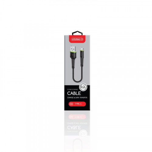 Кабель Intaleo CBFLEXT0 USB-USB Type-C 0.2м Black (1283126487446)