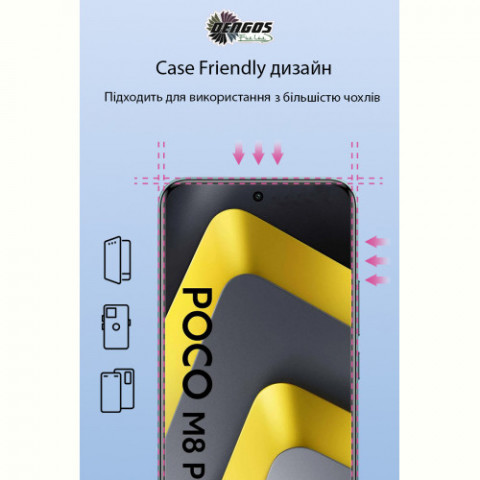 Захисне скло Dengos для Poco M8 Pro 5G Black Full Glue (TGFG-429)