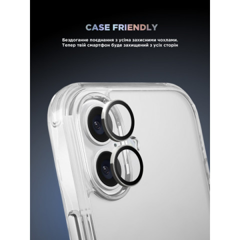 Захисне скло для камери ArmorStandart Supreme BI для iPhone 16/16 Plus Silver (ARM79431)