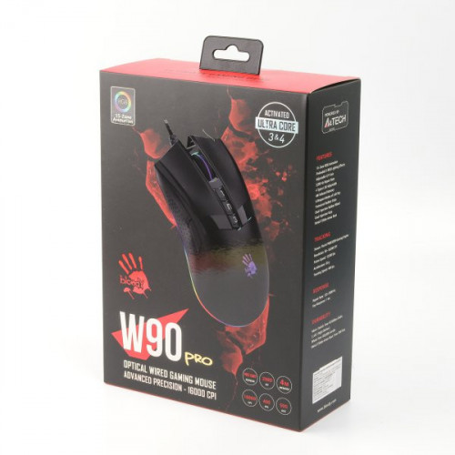 Миша ігрова A4Tech W90 Pro Bloody, чорна, активоване ПЗ Bloody
