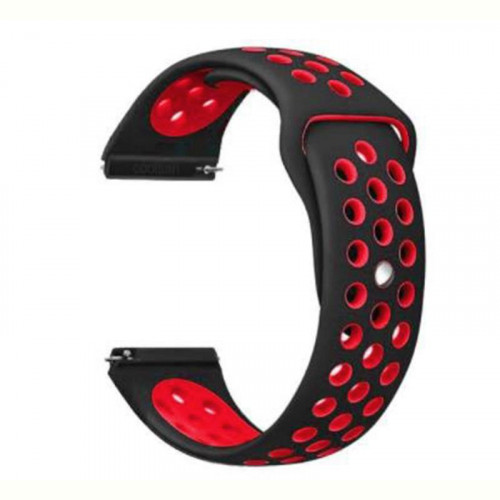 Ремінець BeCover Nike Style для Amazfit Stratos 1/2/2S/3/GTR 2/GTR 47mm/GTR Lite 47mm/Nexo/Pace Black-Red (705812)