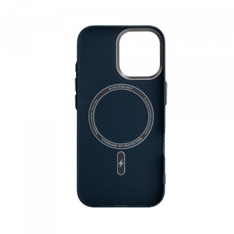 Чохол ArmorStandart LikeCarbon2 MagCase для Apple iPhone 17 Kevlar Dark Blue (ARM88613)