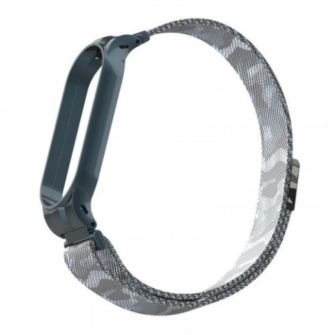 Ремінець Armorstandart Milanese Magnetic Band для Xiaomi Mi Band 5/Mi Band 6 Khaki White (ARM56857)