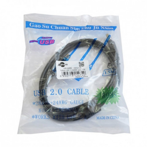 Кабель ATcom USB 2.0 AM/BM 1.5 м. ferrite core