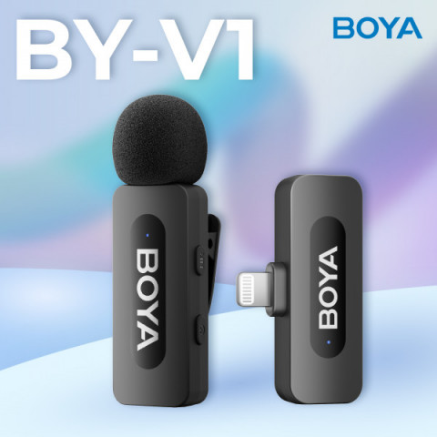 Бездротовий петличний мікрофон BOYA BY-V1 Lightning Black Купити в Україні