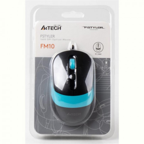 Мишка A4Tech FM10 Black/Blue USB