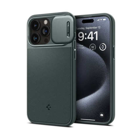 Чохол Spigen Optik Armor MagSafe для iPhone 15 Pro Abyss Green (ACS06739)