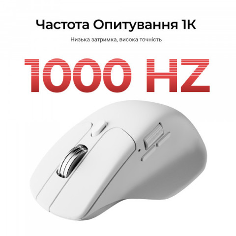 Миша Keychron M6S Wireless/Bluetooth/USB White PAW3311 (M6S-B72) Купити в Україні