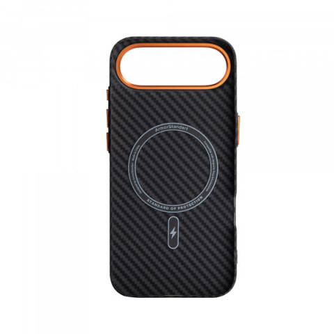 Чохол ArmorStandart LikeCarbon2 SE MagCase для Apple iPhone 17 Air Black Orange (ARM89155)
