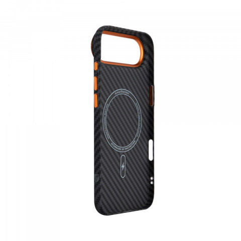 Чохол ArmorStandart LikeCarbon2 SE MagCase для Apple iPhone 17 Air Black Orange (ARM89155)