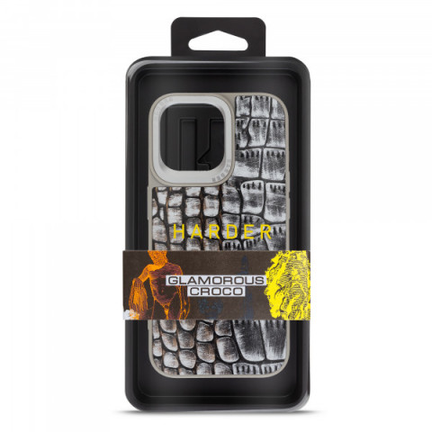 Чохол Harder Glamorous Croco для Apple iPhone 15 Pro Max Grey Gold (ARM76766)