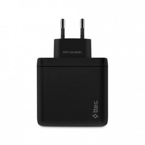 Мережевий зарядний пристрій Ttec SmartCharger Trio GAN 2хUSB-C/USB-A /120Вт Black (2SCG04S)