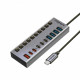 Концентратор USB Type-C Promate Gegahub-5G 10 in 1 Grey (gegahub-5g)