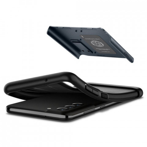 Чохол-накладка Spigen Slim Armor для Samsung Galaxy S21 FE SM-G990 Metal Slate (ACS03152)