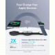 Бездротовий зарядний пристрій Anker MagGo Wireless Charging Pad 15W 3-in-1 Foldable Black (B25M8H11)