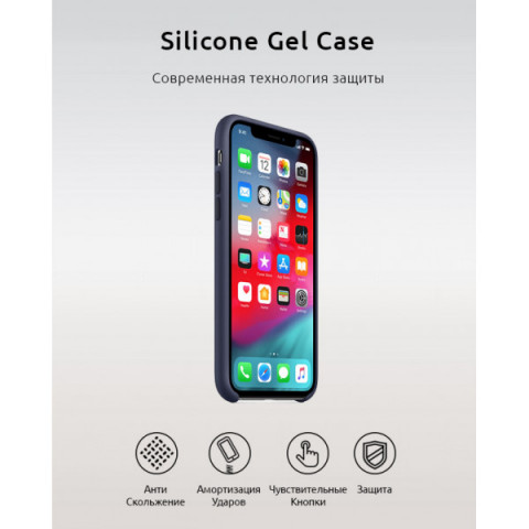 Чохол Original Silicone Case для Apple iPhone XS/X Midnight Blue (ARM49545)