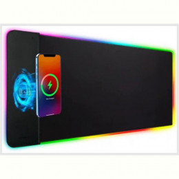 Килимок для миші з бездротовим зарядним пристроєм Choetech (T543-F) RGB Illuminated 15W Wireless Charging Mouse Pad