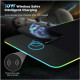 Килимок для миші з бездротовим зарядним пристроєм Choetech (T543-F) RGB Illuminated 15W Wireless Charging Mouse Pad