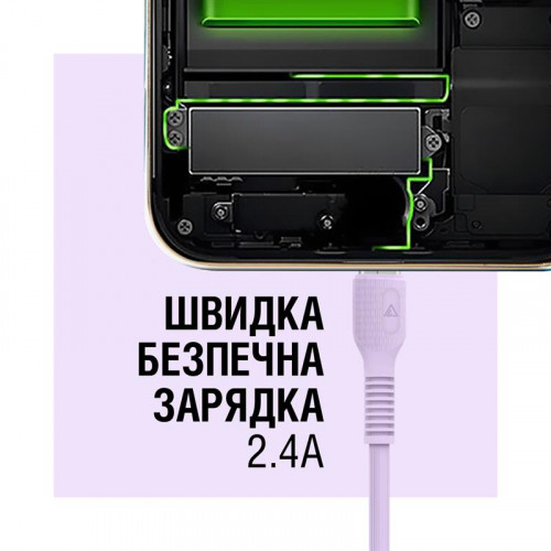 Кабель ACCLAB AL-CBCOLOR-M1PP USB-microUSB 1.2м Purple (1283126518126)