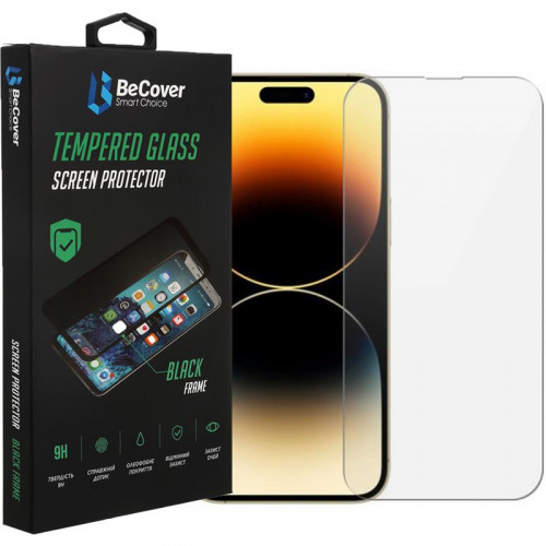 Захисне скло BeCover для Apple iPhone 14 Pro Crystal Clear Glass 3D (708086)