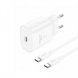 Мережевий зарядний пристрій Foneng EU51 (USB-Сх3A) White (EU51-CH-W) + кабель USB Type C