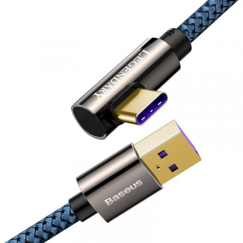 Кабель Baseus Legend Series Elbow USB-USB-C, 2м, Blue (CACS000503)