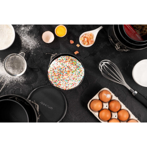 Форма для випікання паски/кекса Ardesto Gemini, 16х13см, вуглецева сталь, роз'ємна, кругла, сірий