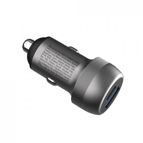 Автомобільний зарядний пристрій ColorWay 2USB (Type-C PD35W + USB QC3.0 35W) 70W Gray (CW-CHA066PD-GR)