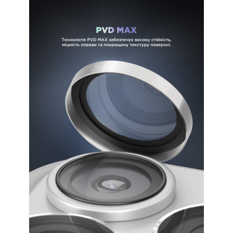 Захисне скло для камери ArmorStandart Supreme BI для iPhone 17 Pro/17 Pro Max Silver (ARM86438)