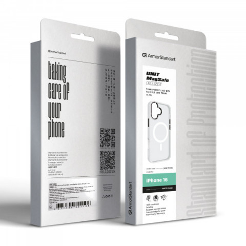 Чохол ArmorStandart Unit MagSafe для Apple iPhone 16 Matte Clear (ARM78705)