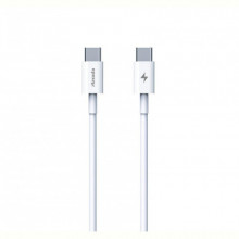 Кабель Proda PD-B83a Type-C - Type-C Fast Charge 60W, 1 м, White