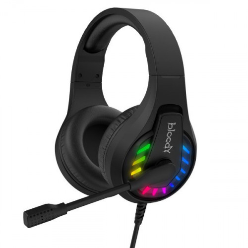 Гарнітура ігрова Bloody G230 з LED підсвічуванням, чорний колір, USB