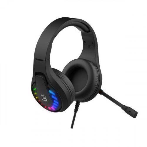 Гарнітура ігрова Bloody G230 з LED підсвічуванням, чорний колір, USB