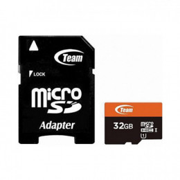 Карта пам`ятi MicroSDHC 32GB UHS-I Class 10 Team + SD-adapter (TUSDH32GUHS03)
