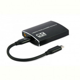 Адаптер Cablexpert (A-CM-HDMIF2-01) USB-C - 2HDMI/PD/Аудіо 3,5