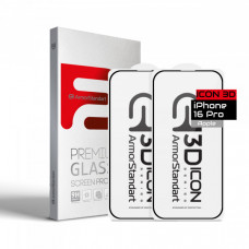 Набір захисних стекол ArmorStandart Icon 3D для iPhone 16 Pro Black 2шт (ARM83513)