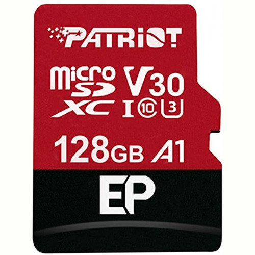 Карта пам`ятi MicroSDXC 128GB UHS-I/U3 Class 10 Patriot EP A1 R90/W80MB/s + SD-adapter (PEF128GEP31MCX)