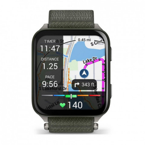Смарт-годинник Garmin Venu X1 Moss Titanium with Moss Nylon (010-02980-23)