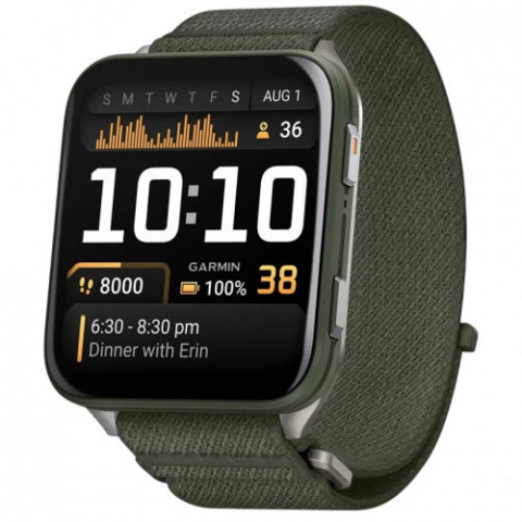 Смарт-годинник Garmin Venu X1 Moss Titanium with Moss Nylon (010-02980-23)