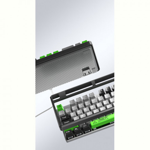 Клавіатура Aula Mechanical F2088 PRO Black/Gray, plus 9 Green keys KRGD blue (6948391234892)