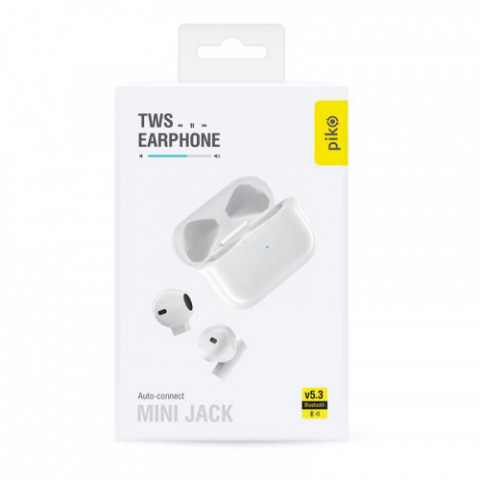 Bluetooth-гарнiтура Piko TWS-MiniJack White (1283126583407)