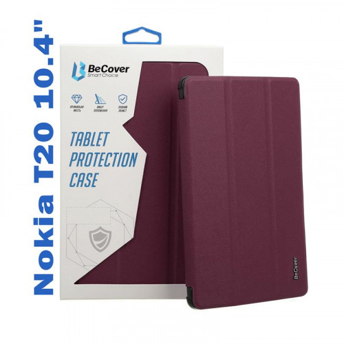 Чохол-книжка BeCover Smart для Nokia T20 10.4" Red Wine (708046)