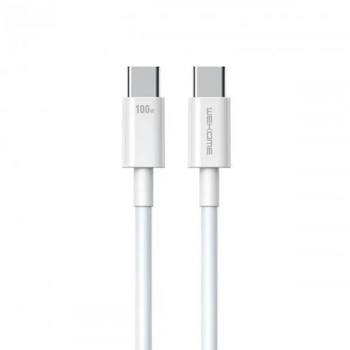 Кабель WK WDC-182 USB-C - USB-C 100W, 1м White (6941027632017)